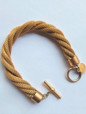 Vintage Anne Klein Gold Twisted Mesh Bracelet